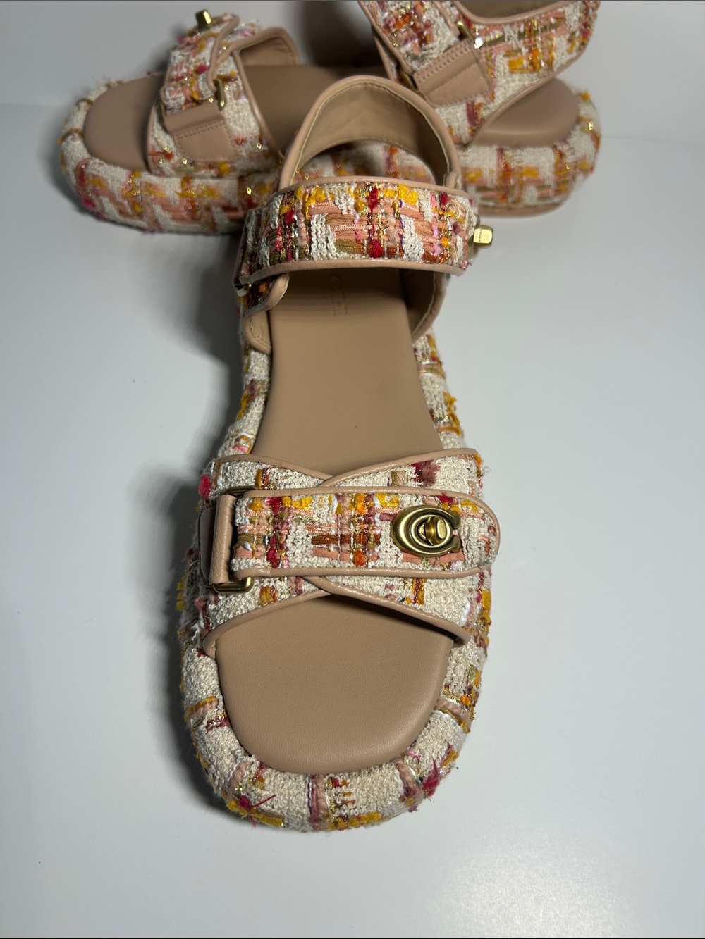 Coach Tweed Peyton Platform Sandals - Picture 11 of 13
